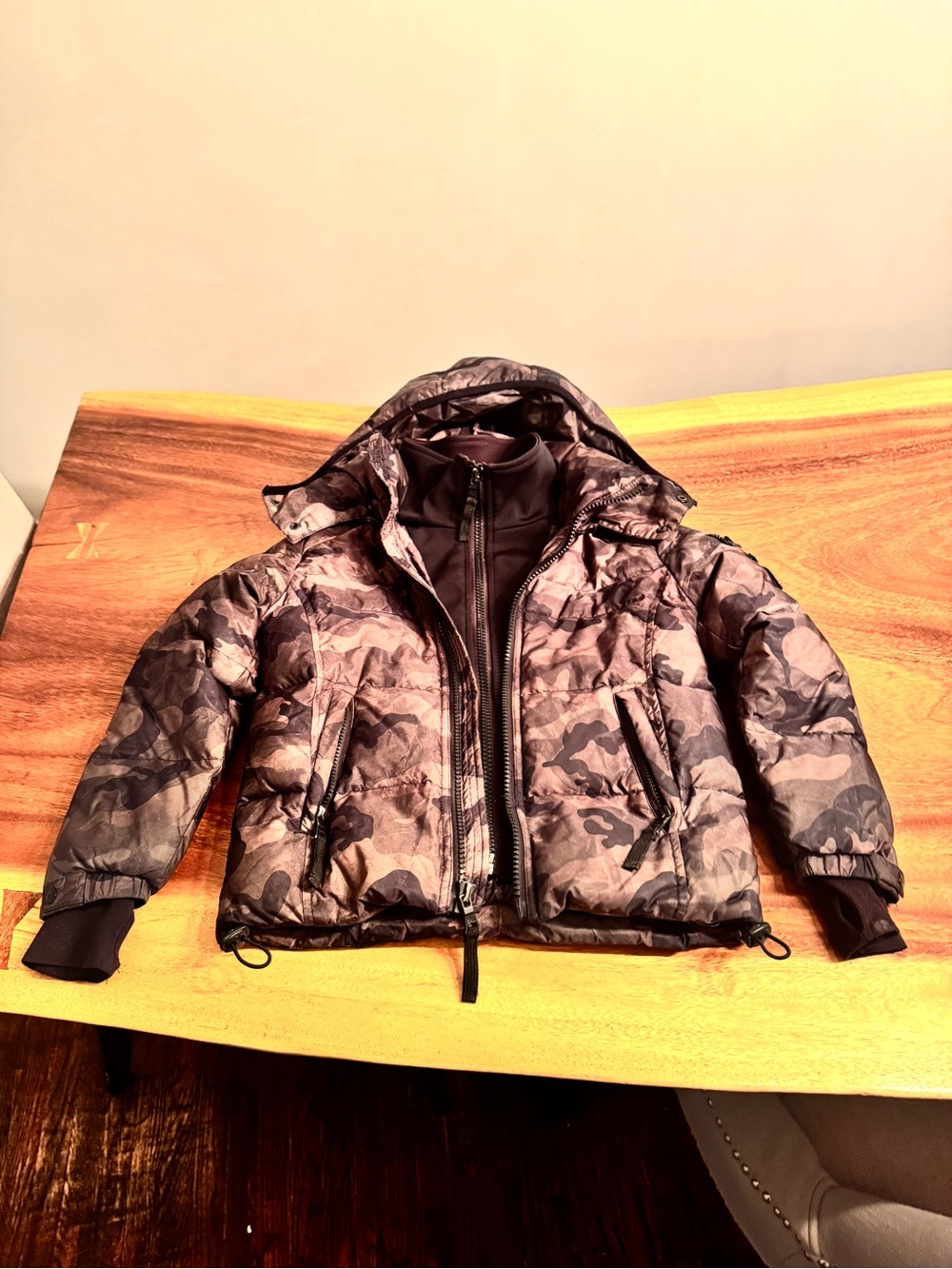 SAM. New York Boy’s Glacier Down Camo Puffer Jacket size 8